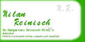 milan reinisch business card